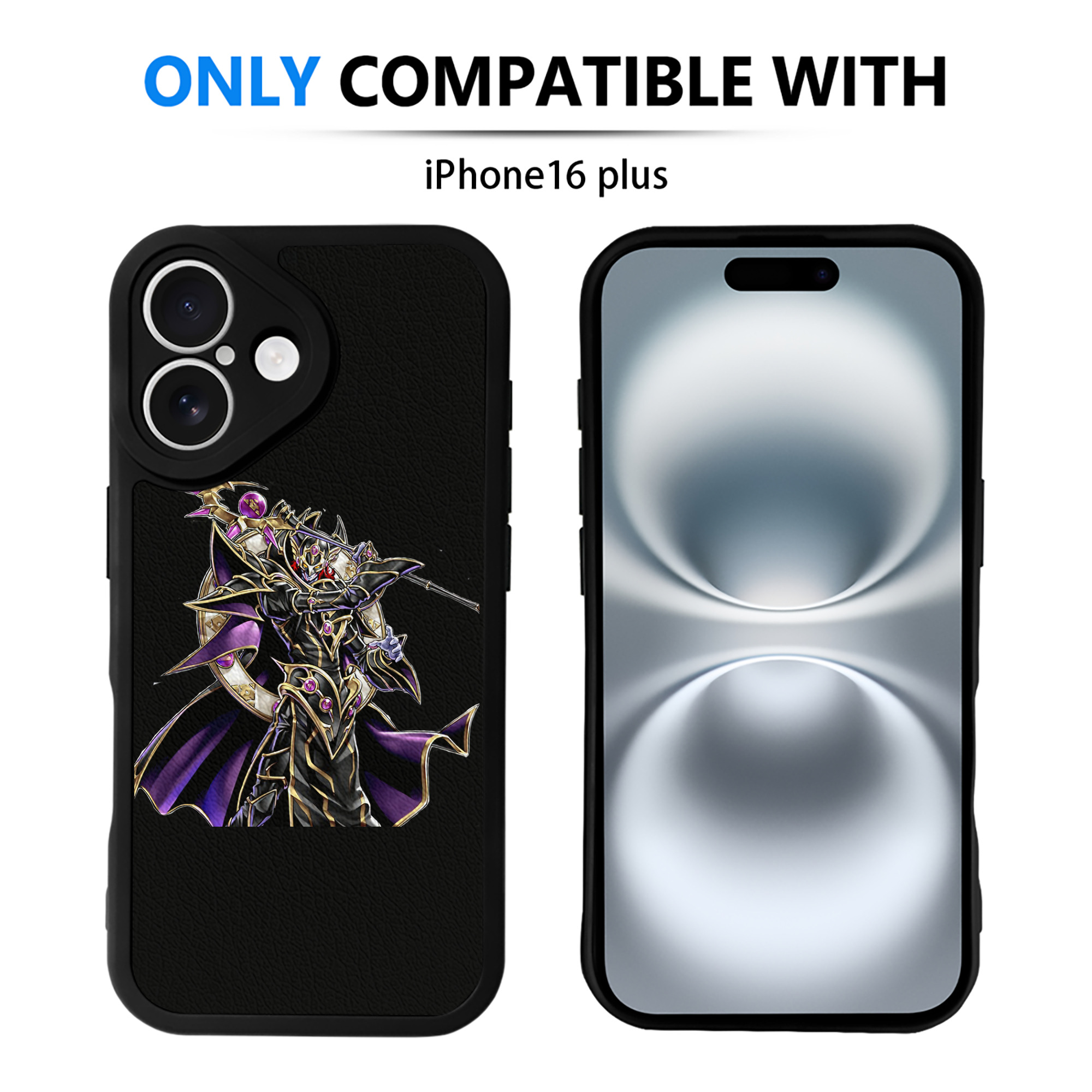 （画像用） 遊☆戯☆王 Yu-Gi-Oh! 【iPhone 16シリーズ対応】シリコンスマホケース（レザー調） 材質：シリコン